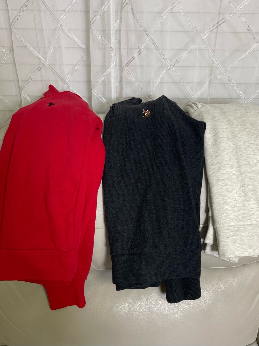 Boys U.S. Polo Assn. M (8) Long Sleeve Sweater Bundle 3 Pack – Gray, Red - Picture 1 of 15